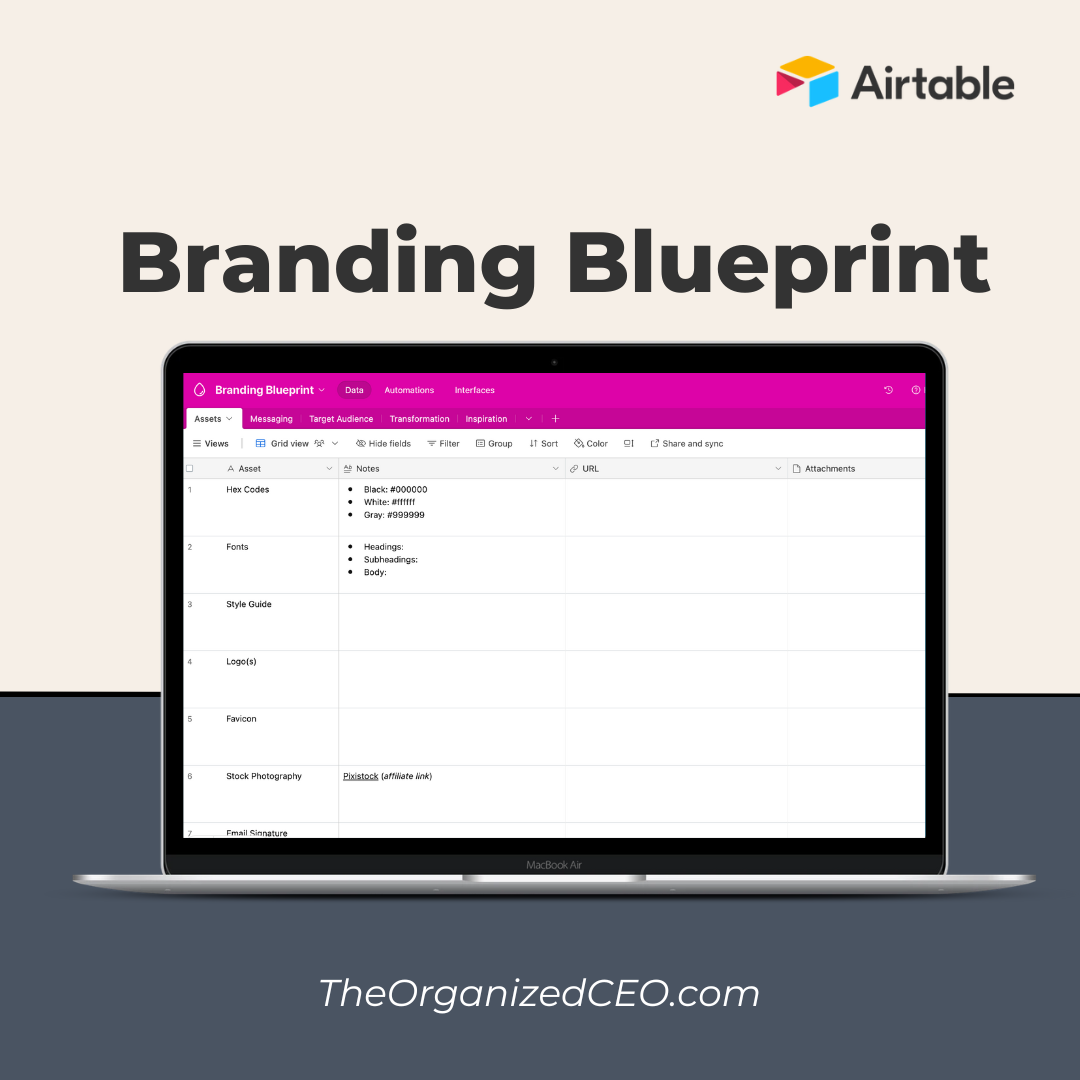 Branding Blueprint - Airtable Template