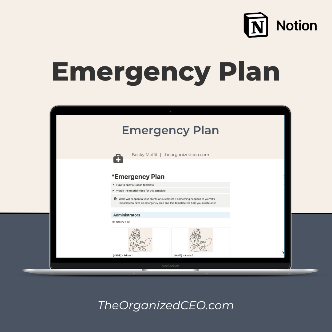 Business Emergency Plan - Notion Template
