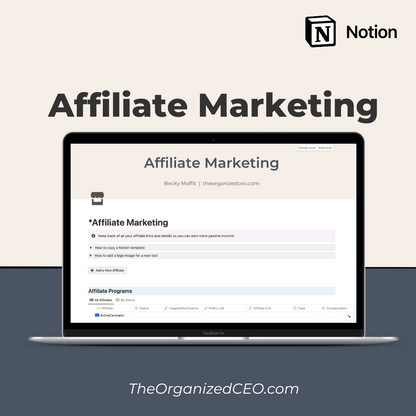 Affiliate Marketing - Notion Template