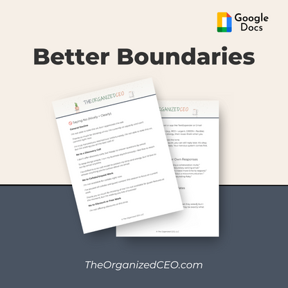 Better Boundaries - Google Doc Email Templates