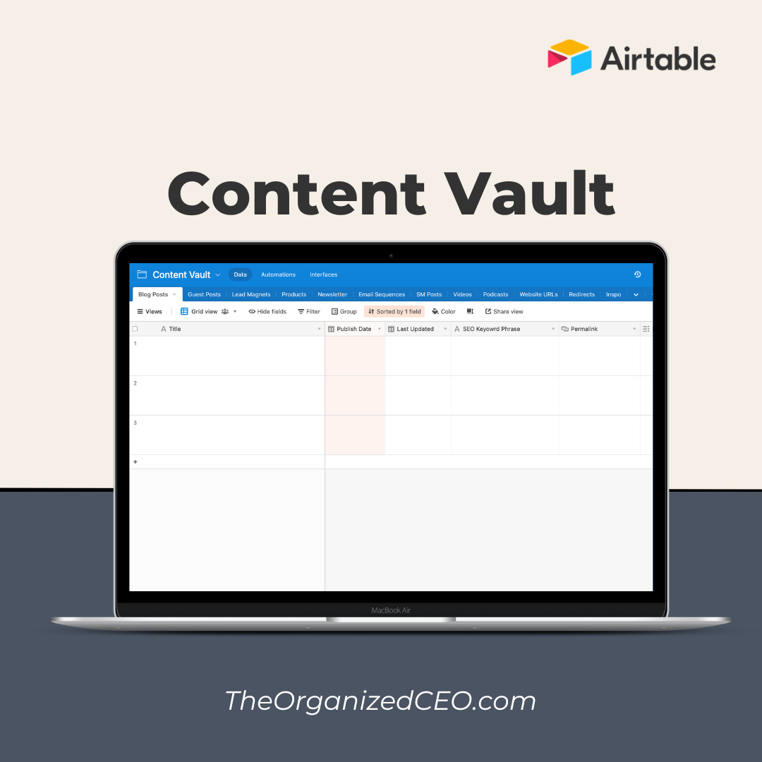 Content Vault - Airtable Template