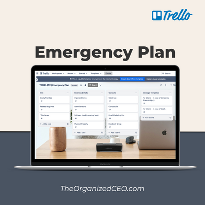 Business Emergency Plan - Trello Template