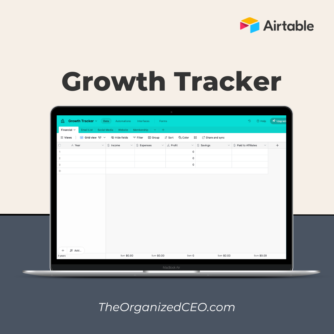 Growth Tracker - Airtable Template