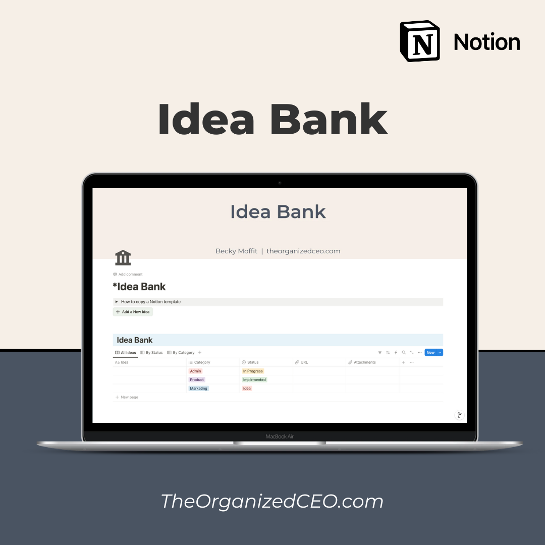 Idea Bank - Notion Template