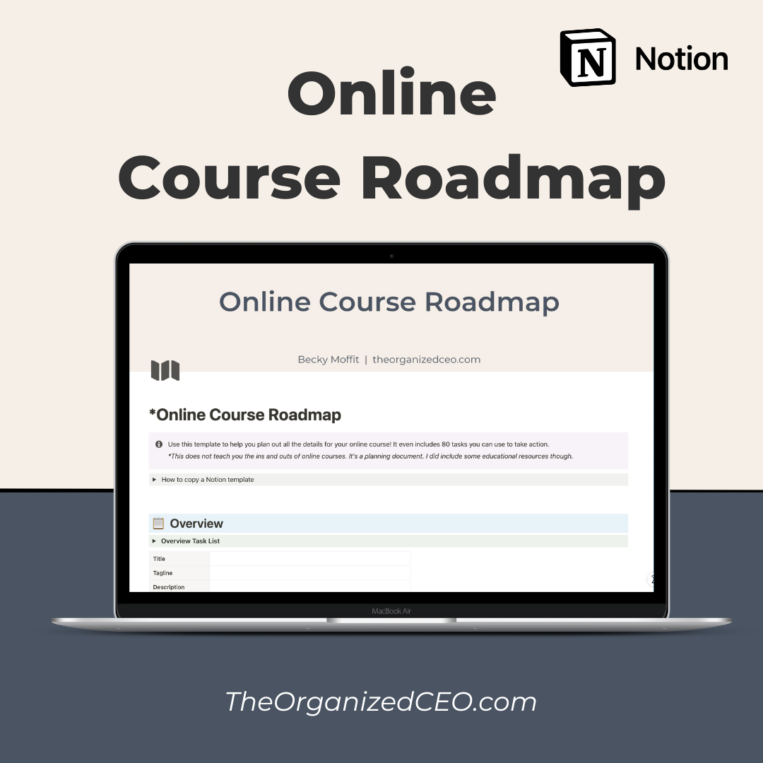 Online Course Roadmap - Notion Template