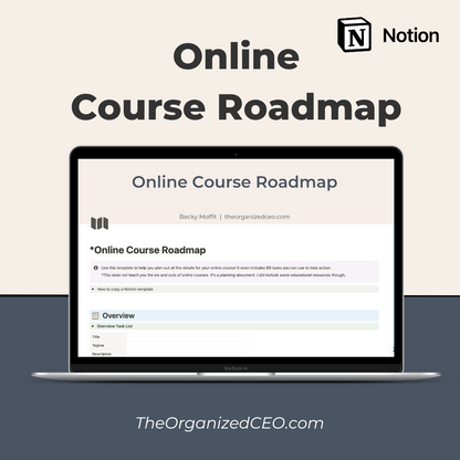 Online Course Roadmap - Notion Template