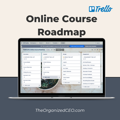 Online Course Roadmap - Trello Template