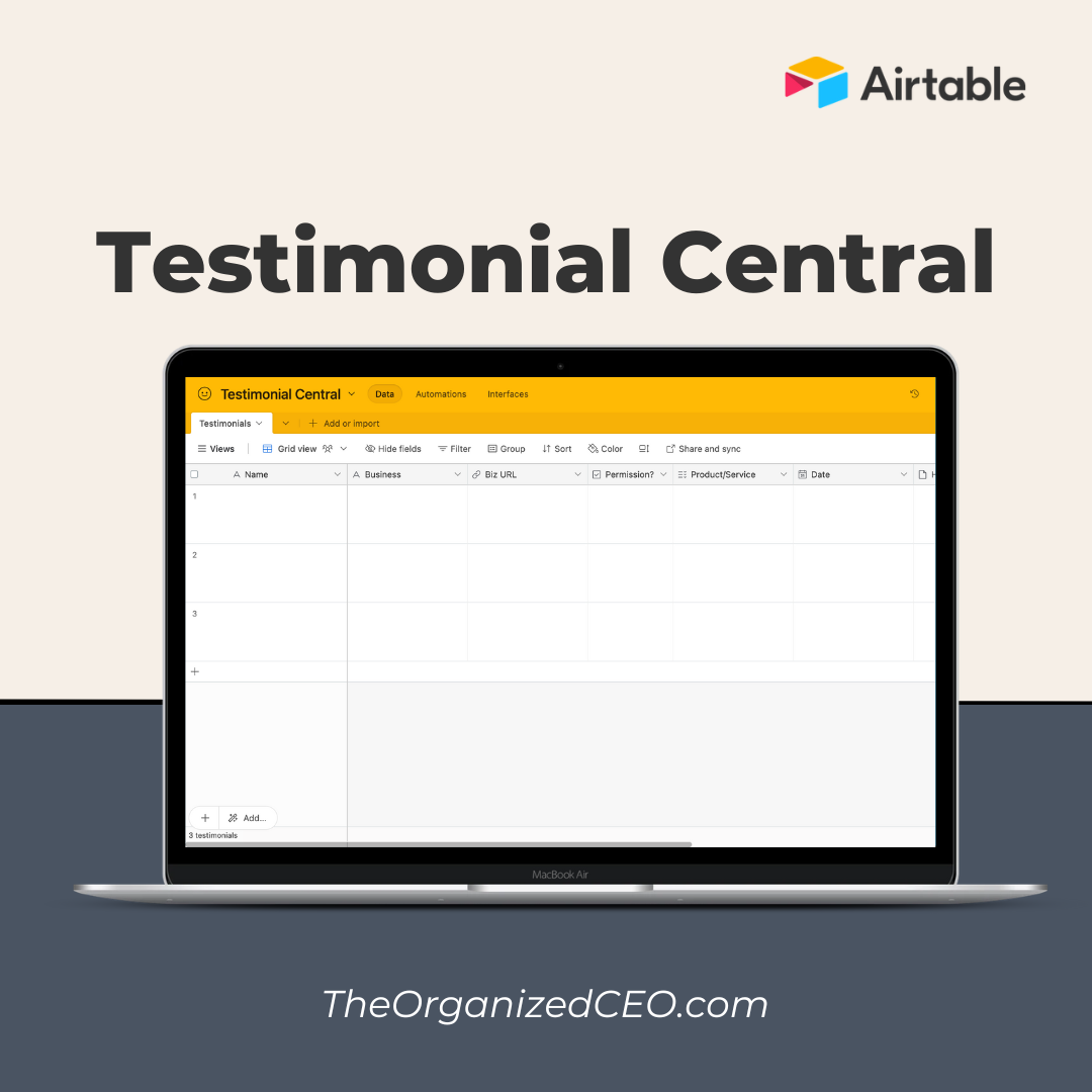 Testimonial Central - Airtable Template