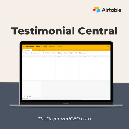 Testimonial Central - Airtable Template