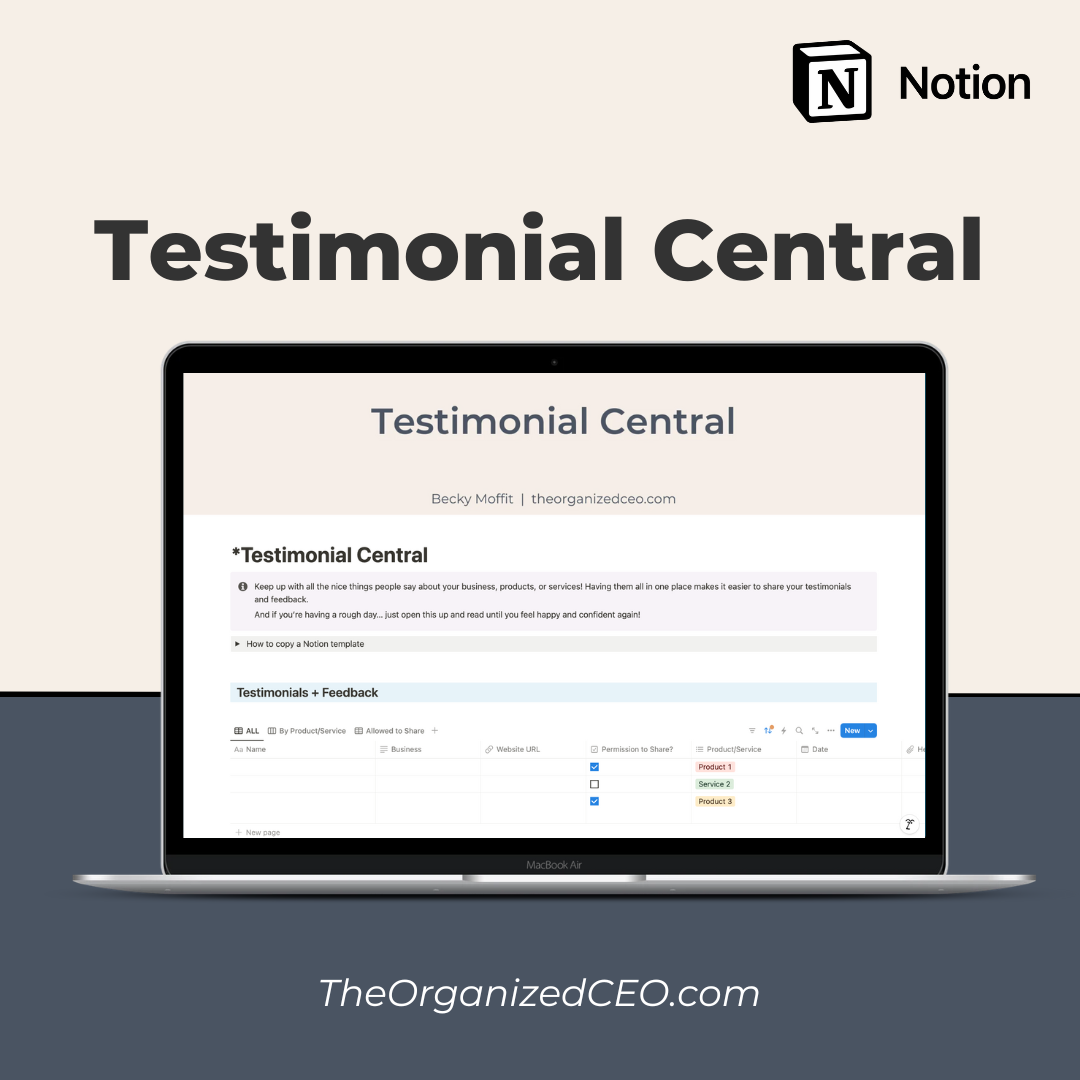 Testimonial Central - Notion Template