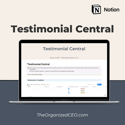 Testimonial Central - Notion Template