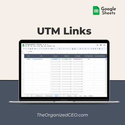 UTM Links - Google Sheet Template