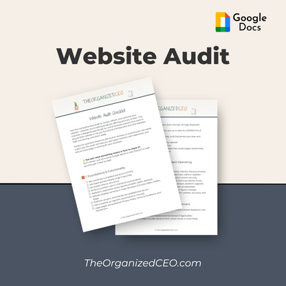 Website Audit Checklist - Google Doc Template