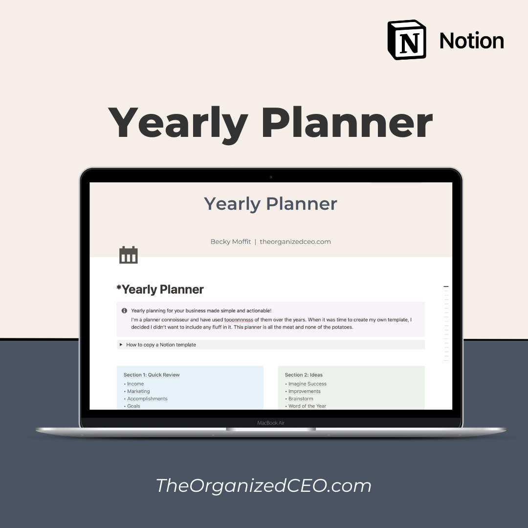 Yearly Planner - Notion Template