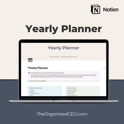 Yearly Planner - Notion Template